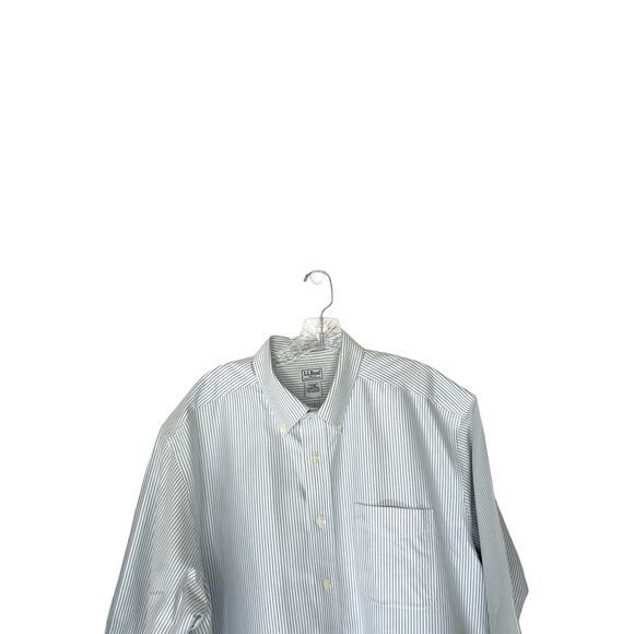 L.L. Bean Men's Striped Wrinkle Free Traditional Fit Button‎ Down Shirt Size 17R - Picture 3 of 11